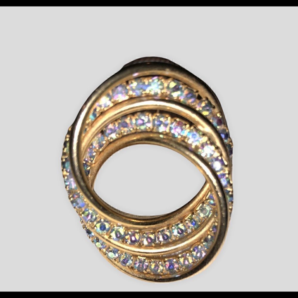 Vintage iridescent brooch 